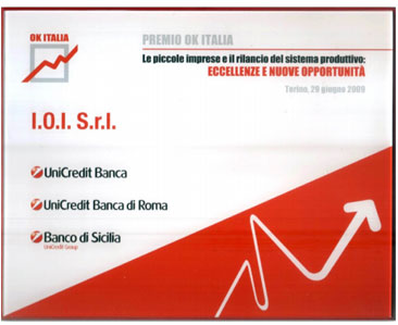 Industrie Ottiche Italiane di Torino hanno ricevuto il premio OK Italia 2009